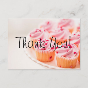 Custom Bake Sale Fundraiser Thank You Card Cupcake