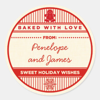 Custom Baked With Love Stickers