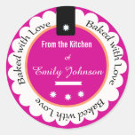 Custom Baked With Love Stickers Gift Tag Labels at Zazzle