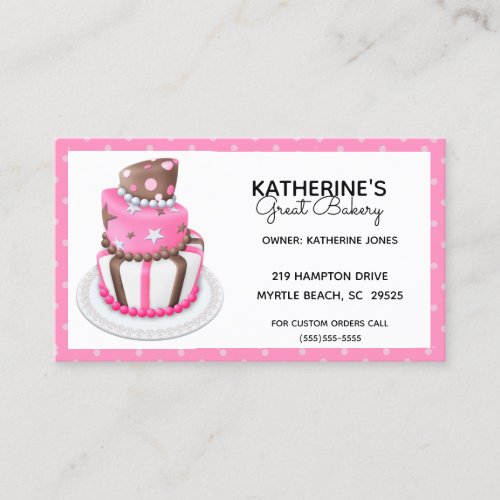 Custom Bakery Business Cards