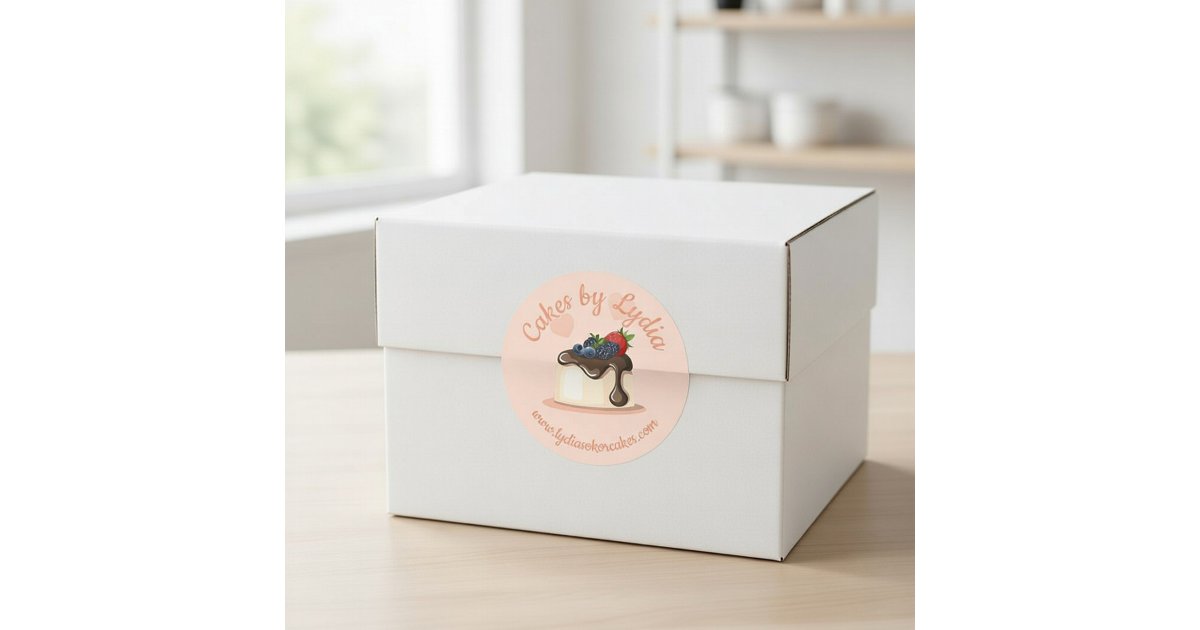 Custom Bakery Business Sticker | Zazzle