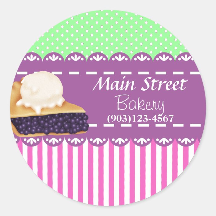 Custom Bakery Business Stickers | Zazzle