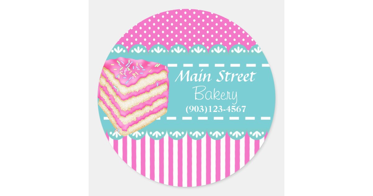 Custom Bakery Business Stickers Zazzle