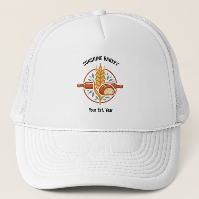Custom Bakery Business Trucker Hat (Front)
