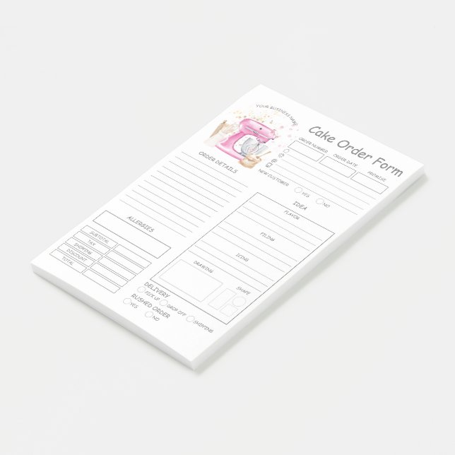 custom-bakery-cake-order-form-notes-zazzle for Free Printable Cake Order Form Template Custom Bakery Cake Order Form Notes | Zazzle for Free Printable Cake Order Form Template