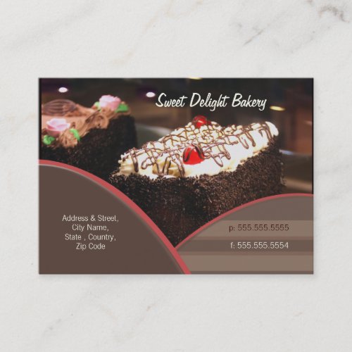 Custom Bakery / Catering Business Card