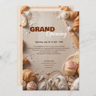 Custom Bakery Grand Opening Invitation