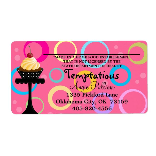 CUSTOM BAKERY LABEL (Front)