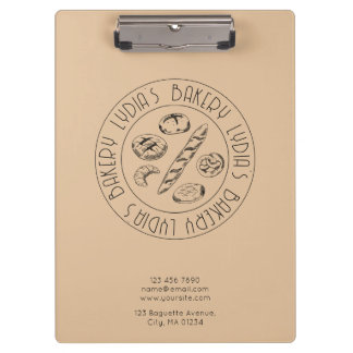 Custom Bakery Logo Clipboard