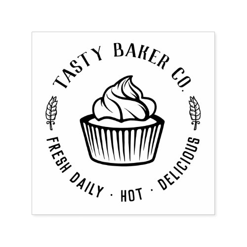 Custom Bakery Logo  Homemade Small Business Brand Self_inking Stamp