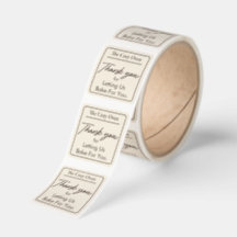 Custom Bakery Thank You Roll Labels Stickers