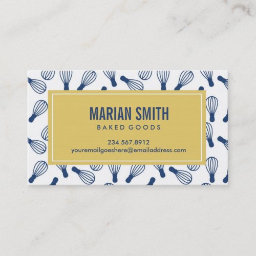 Custom Baking Business Card