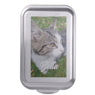Custom baking cake pan with pet cat photo