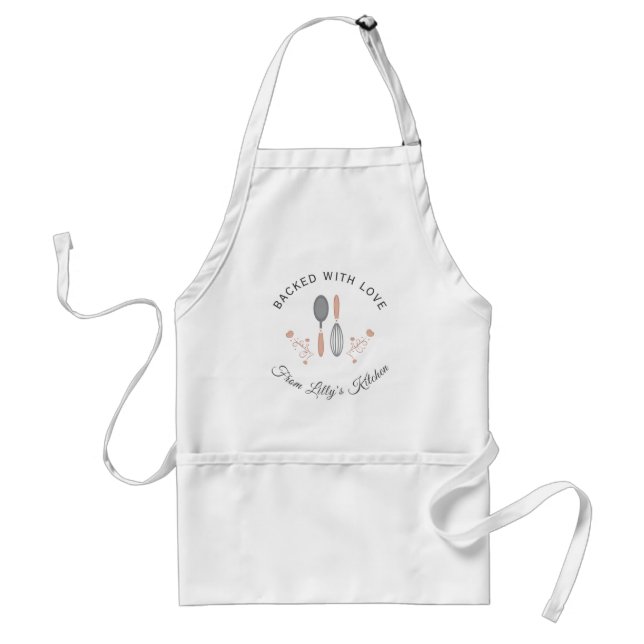 Custom Baking small business  Adult Apron (Front)
