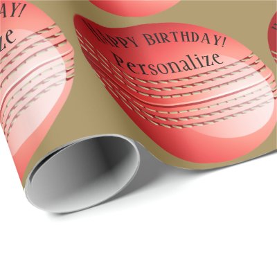 Custom Baller Cricket Ball Name Happy Birthday Wrapping Paper