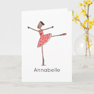Custom Ballerina Birthday Card