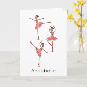 Custom Ballerina Birthday Card