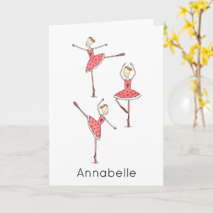 Custom Ballerina Birthday Card