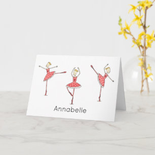 Custom Ballerina Birthday Card