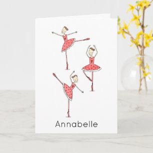Custom Ballerina Birthday Card