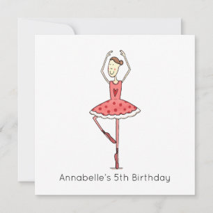 Custom Ballerina Birthday Invitation