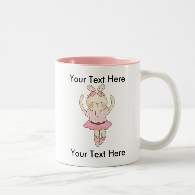 Custom Ballerina Bunny Mug - Customizable (Right)