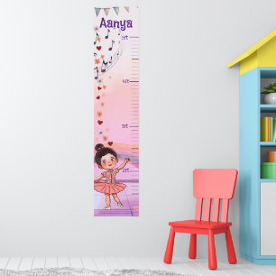 Custom Ballerina Growth Chart for Girls