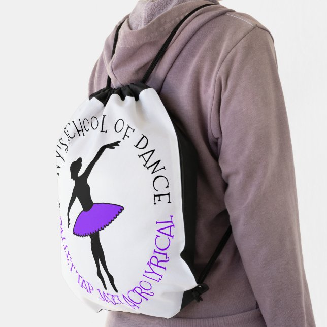Custom Ballet Dancer Dance Studio School Teacher Drawstring Bag (Insitu)