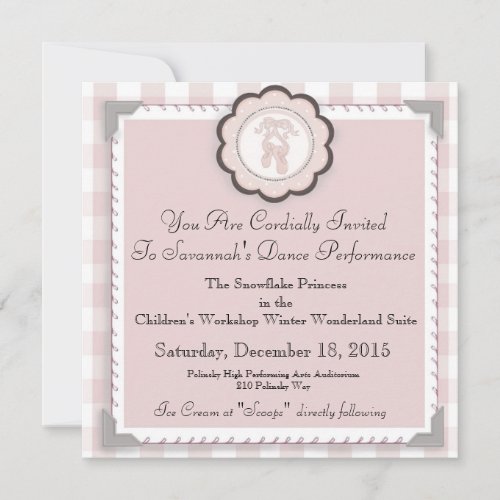 Custom Ballet Performance Announcement -