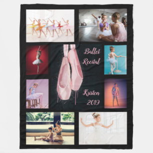 Custom Ballet Shoes Photo Fleece Blanket