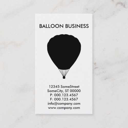 custom ballooning business business card