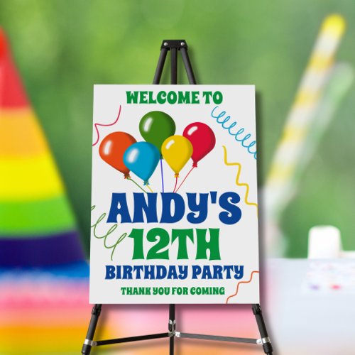 Custom Balloons Birthday Party Welcome Sign
