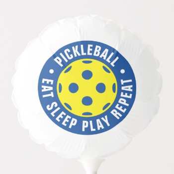 Custom Balloons With Yellow Pickleball Logo by imagewear at Zazzle