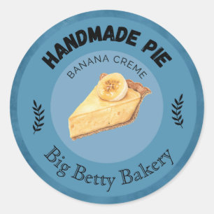 Custom Banana Cream Pie Labels Personalized Bake