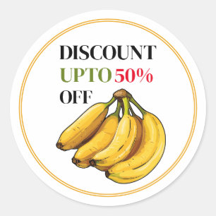 Custom Banana Fruit Discount Sticker