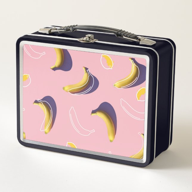 Custom Banana Pattern Lunch Box (Front)