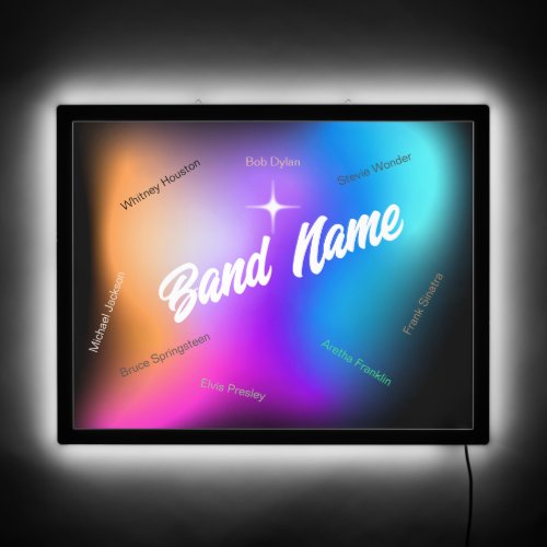 Custom Band And Musicians Name Multicolor Wall LED Sign