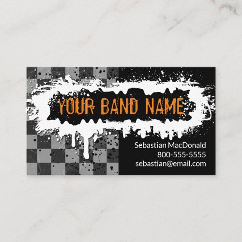 Custom Band Biz Card Punk Rock Music Musician