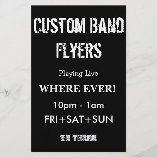 Custom Band Black White Flyer