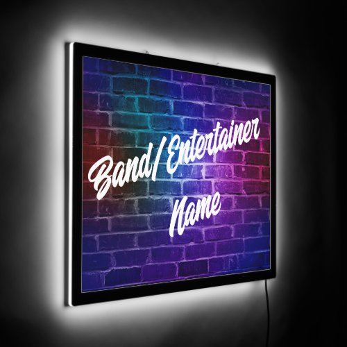 Custom Band Entertainer Name Multicolor Brick Wall LED Sign