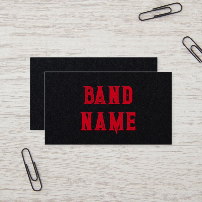 Custom Band Merch Business Card (Front/Back In Situ)