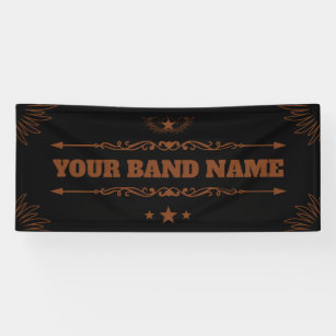 Custom Band Merch Country Western Music Rock Gig   Banner