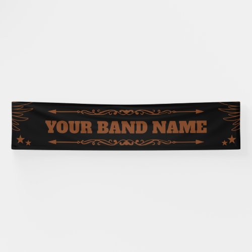 Custom Band Merch Country Western Rock Music Gig Banner