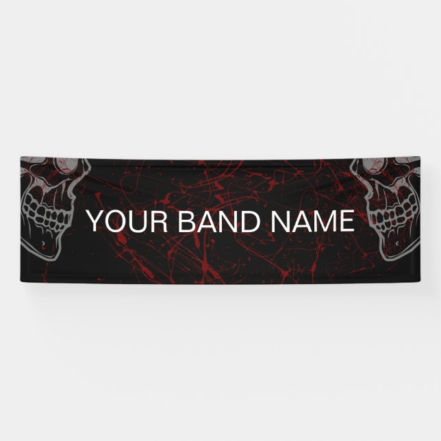 Custom Band Merch DJ Rock Show Music Gig Banner (Horizontal)