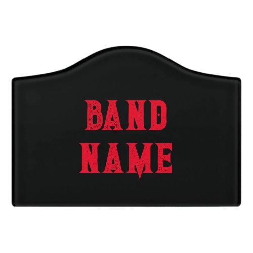 Custom Band Merch Door Sign
