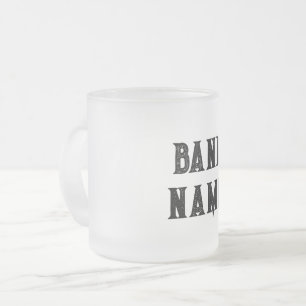 Custom Band Merch Frosted Glass Coffee Mug
