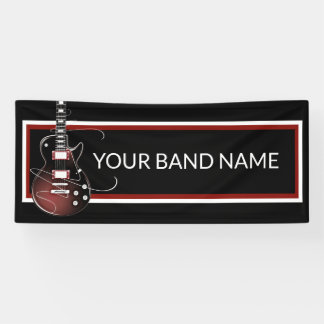 Custom Band Merch Guitar Rock Music Concert Gig Banner