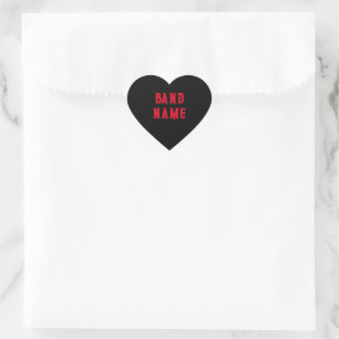 Custom Band Merch Heart Sticker