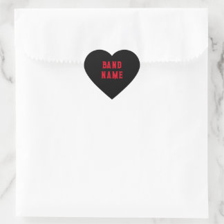 Custom Band Merch Heart Sticker