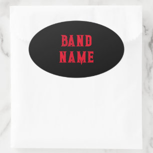 Custom Band Merch Oval Sticker